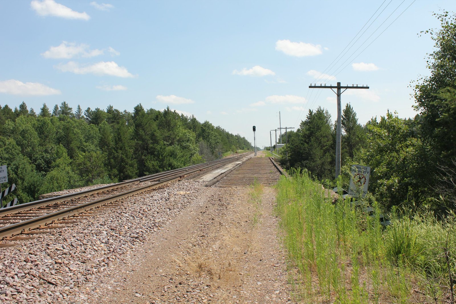 Looking east